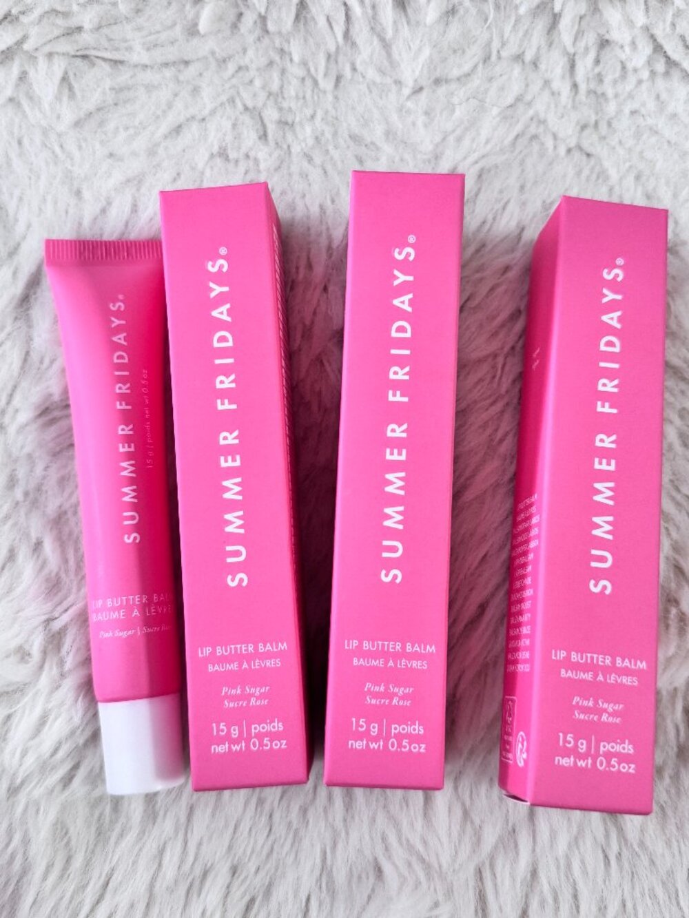3pack/ Pink Sugar /Summer Fridays Lip Butter Balm Conditioning Lip Mask